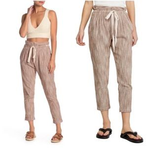 FREE PEOPLE | Women’s Light at Sunrise High Rise Stripe Caraway Tie Pant size 2